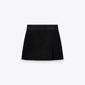 ZARA COMBINATION SATIN EFFECT SLIT SKORT